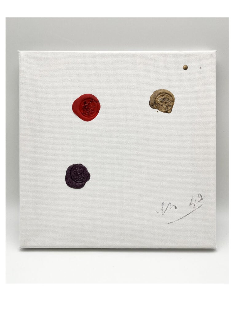 Corrado Levi, ceralacca su cartoncino, 24x30 cm, 2025, courtesy Archivio Corrado Levi