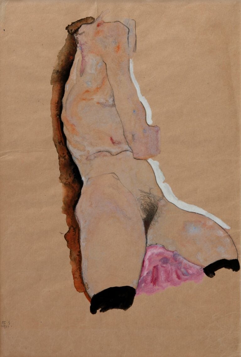 Egon Schiele Nudo (Torso femminile) 1911 matita e acquerello su carta | mm 449 &times; 310 Inv. 4770 Donazione Paul Prast, 2020 Venezia, Fondazione Musei Civici di Venezia
