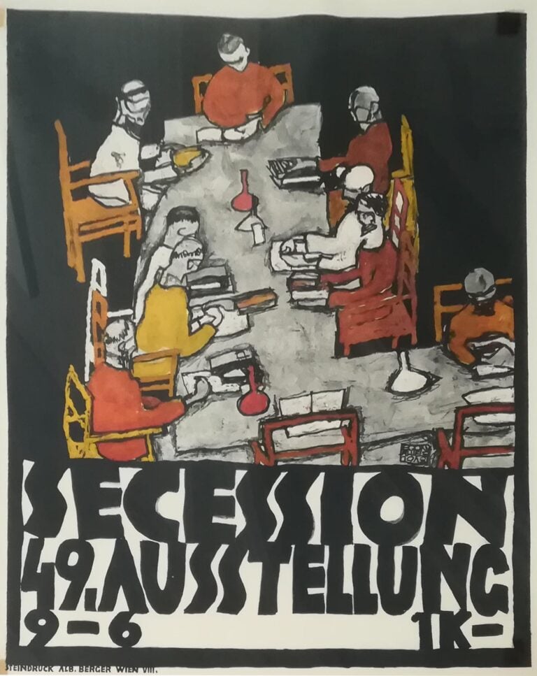 Egon Schiele Manifesto per la 49a mostra &ldquo;Secession&rdquo; 1918 Litografia mm 677 x 530 Inv. 4774 Donazione Paul Prast, 2020 Venezia, Fondazione Musei Civici di Venezia