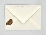 Corrado Levi, ceralacca su busta, 11x16 cm, 2025, (fronte), Courtesy Archivio Corrado Levi