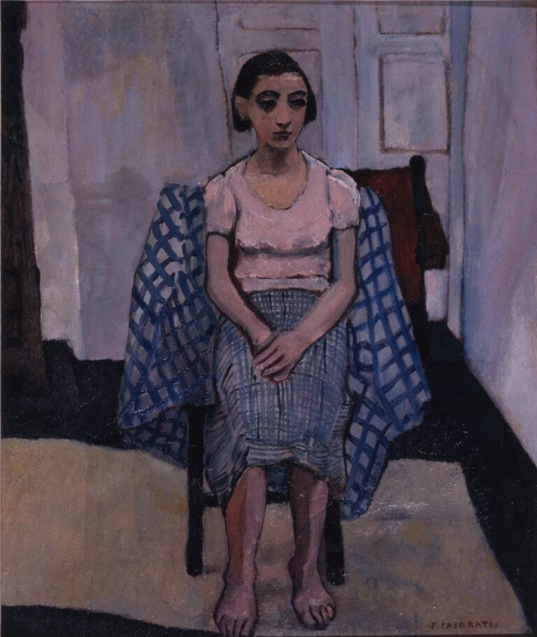Felice Casorati La convalescente (Ragazza seduta) 1934 Olio su tavola cm 64,5 &times; 54 inv. 2390 Legato | bequest De Lisi Usigli, 1961 Venezia, Fondazione Musei Civici di Venezia