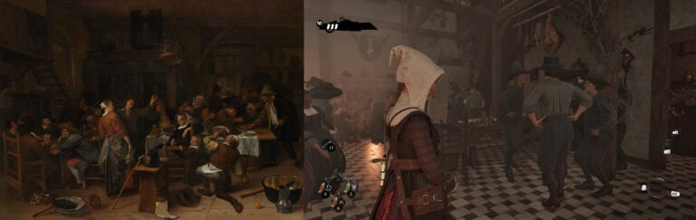 1666 Amsterdam di Panache Jeux Num&eacute;riques e Jan Havicksz. Steen, Prinsjesdag (1660-1679). Immagine in pubblico dominio dalla collezione del Rijksmuseum