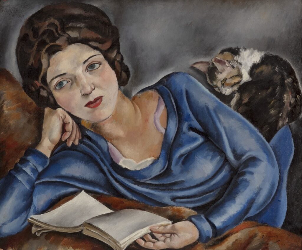 Josep de Togores René con il gatto, 1920 Olio su tela, 63x50 cm Colección particular Cortesía Sala Parés, Barcelona © Jose De Togores Llach, by SIAE 2026