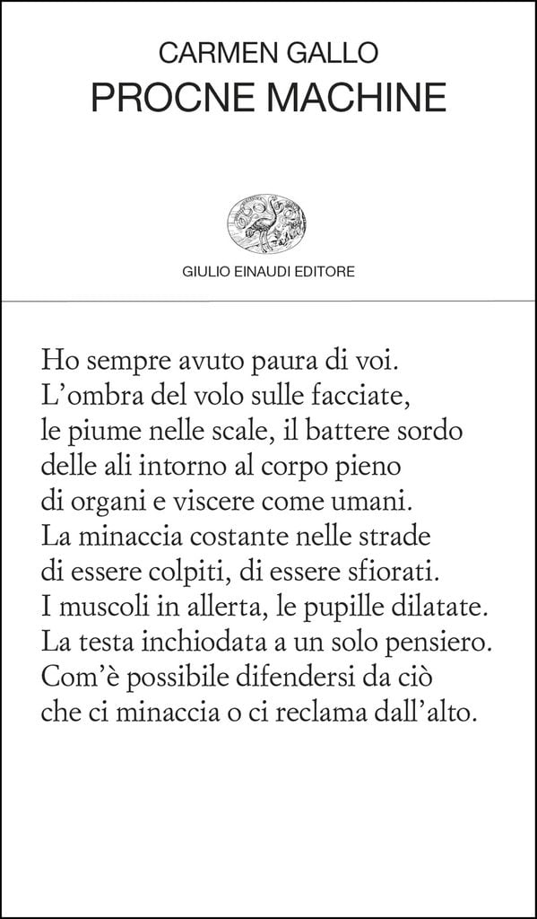 Copertina di "Procne Machine" di Carmen Gallo