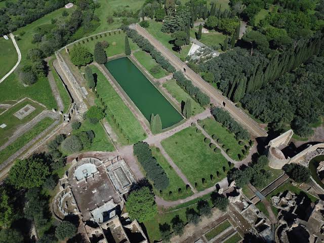 Villa Adriana a Tivoli vista dall'alto