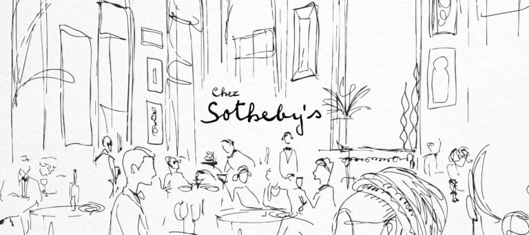 Chez Sotheby's, illustrazione di Cecilia Carlstedt. Courtesy of Sotheby&rsquo;s