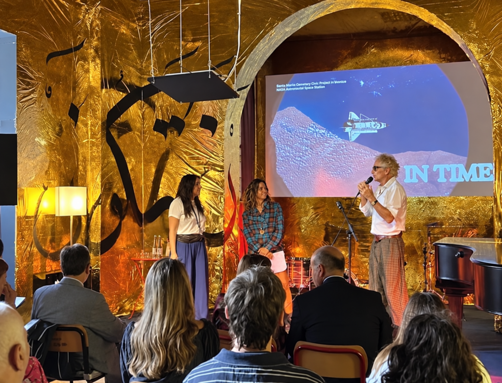 Stefania Poddighe, Ginevra Pucci e Alessandro Bulgini alla presentazione di Flashback Art Fair 2026. Photo Antonino La Vela