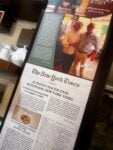 Stanley Tucci all'Osteria dei Fiori di Macerata, nota per i vincisgrassi, mostre