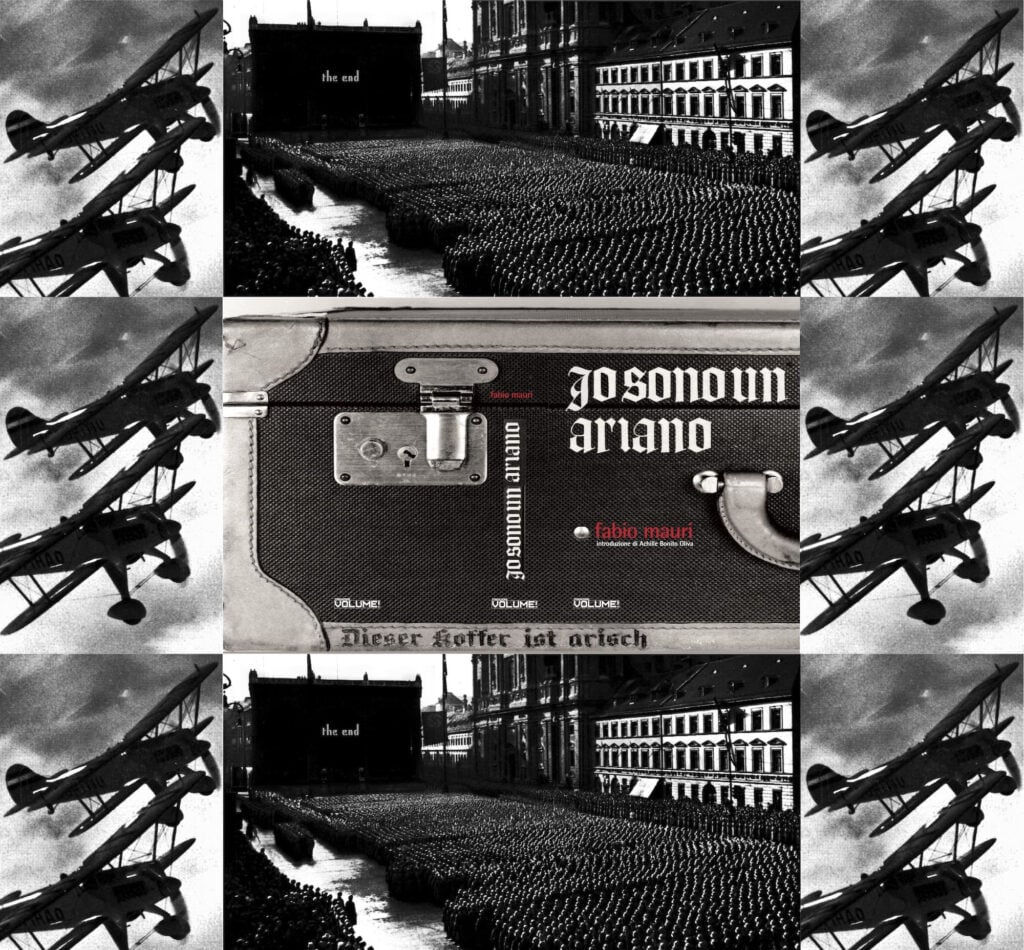 Fabio Mauri, Copertina Io sono un ariano, 2009, Edizioni Volume!, Lampi di stampa, Courtesy Fabio Mauri Estate
