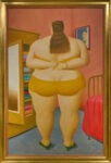 Fernando Botero, Donna con reggiseno, 2013. Olio su tela, 200 x 129 cm. Collezione Fernando Botero Zea