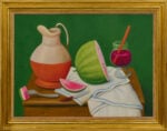 Fernando Botero, Natura morta con anguria, 2013. Olio su tela, 99 x 73 cm. Collezione Fernando Botero Zea