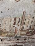 Una porzione del mosaico parietale rinvenuto nel Criptoportico sotto le Terme di Traiano