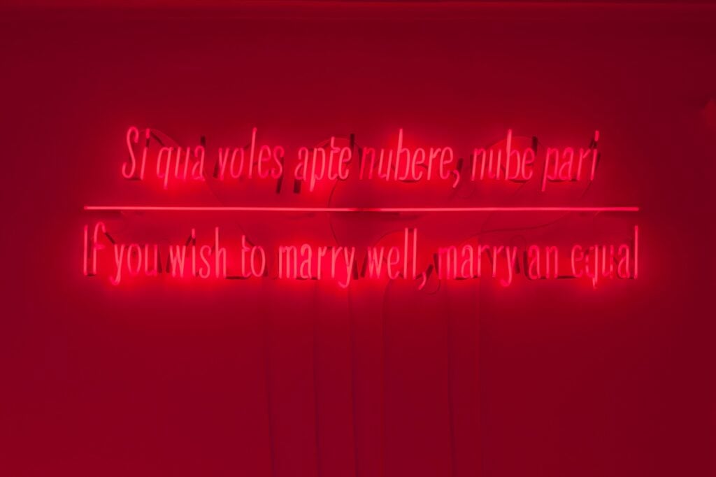 Inaugurazione installazione site specific Joseph Kosuth