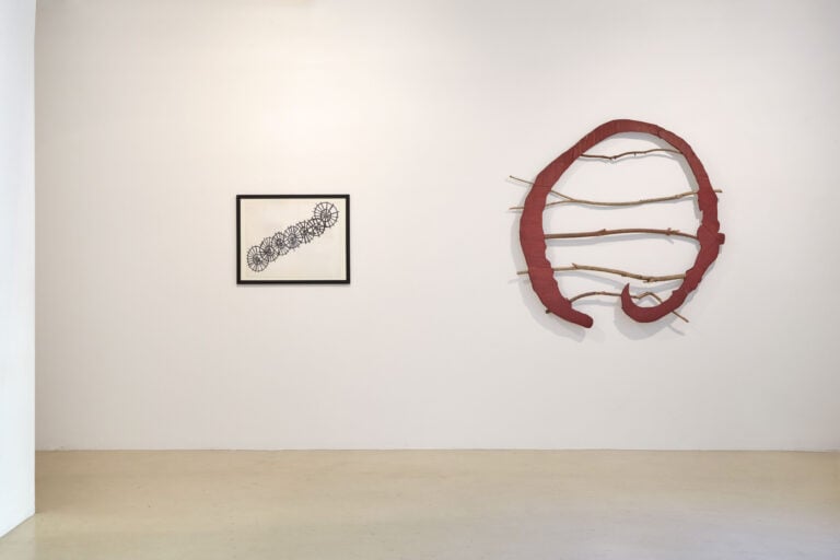 Kazuko Miyamoto, Dancing around the entrance to the cellar. Courtesy Galleria Bonomo Roma, Installation view