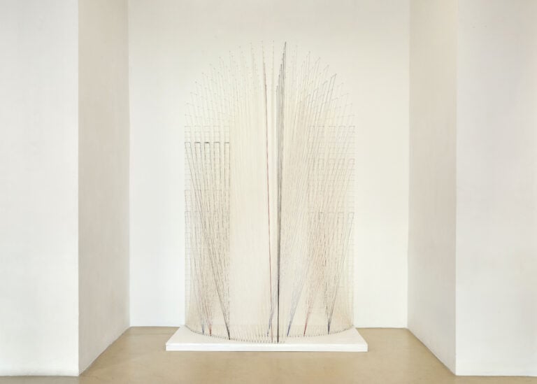 Kazuko Miyamoto, Dancing around the entrance to the cellar. Courtesy Galleria Bonomo Roma, Installation view