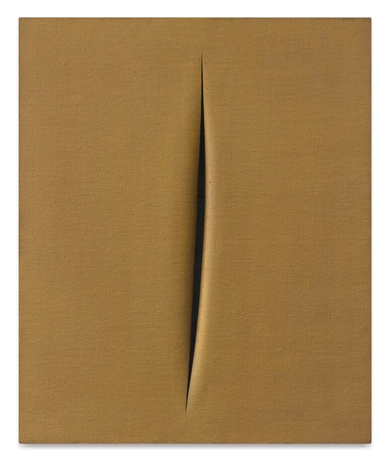 Lucio Fontana, Concetto Spaziale, Attese (1965-66). Courtesy of Sotheby&rsquo;s