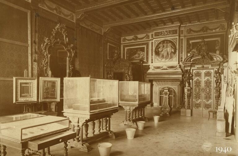 Il Salone dorato del Museo Poldi Pezzoli svuotato durante la Seconda guerra mondiale