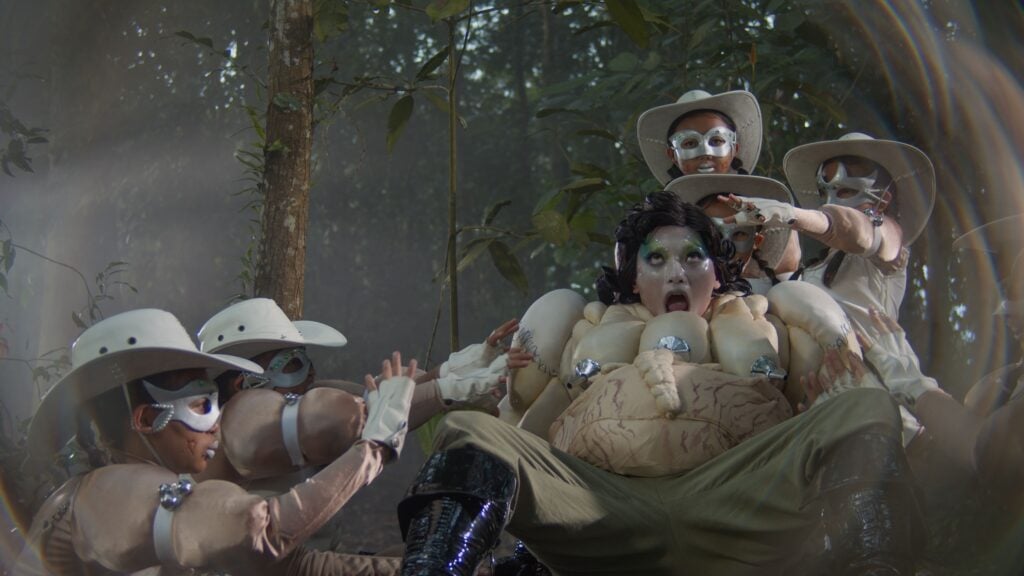 Natasha Tontey, The Phantom Combatants and the Metabolism of Disobedient Organs, 2026. Video still (detail). Commissioned by LAS Art Foundation and Amos Rex. &copy; 2026 Natasha Tontey. Courtesy the artist