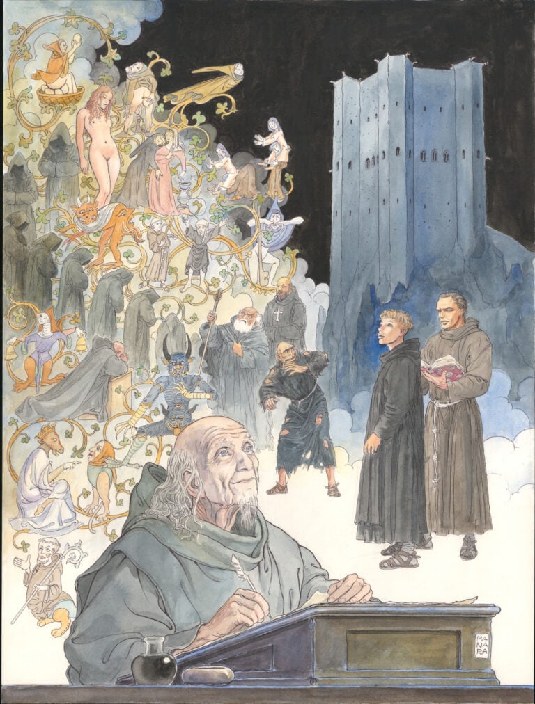 La nuova mostra di Milo Manara alla Masone &egrave; un omaggio al labirinto, tra Borges e Franco Maria Ricci