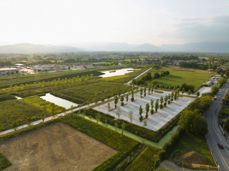 Parco della Pace, built landscape aerial view
