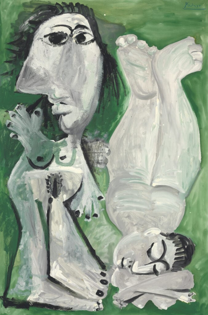 Pablo Picasso, Deux nus couchés (1968). Courtesy of Sotheby’s