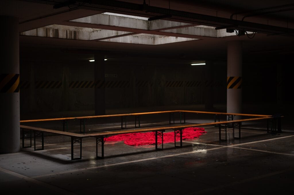 Simon Vincenzi, In The Carnival Of The Void, a commission by Xing for FESTA (Bologna – Parcheggio della Fiera - 10.5.2026) – ph. Luca Ghedini, courtesy Xing