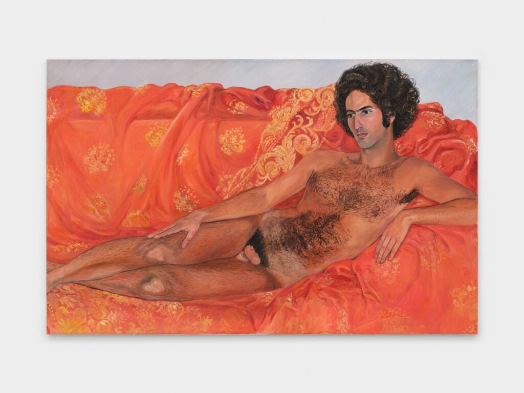 Sylvia Sleigh, Imperial Nude. Paul Rosano, 1975, acquerello e matita su carta, 106,7 &times; 167,6 cm. Photo Steven Probert