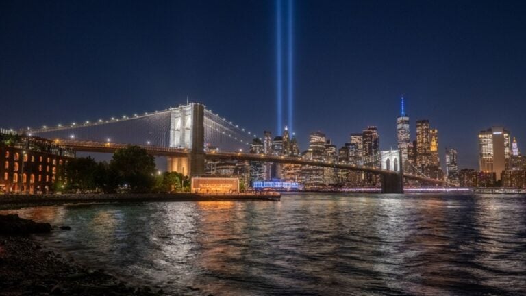 Tribute in Light, Photo by Michael Hnatov