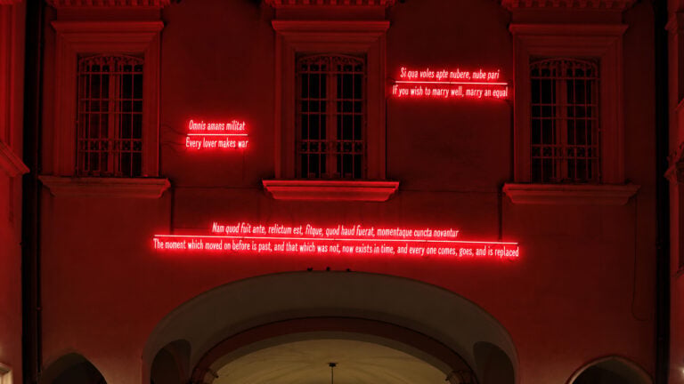 Joseph Kosuth, Maxima Proposito (Ovidio), 2017. Ph: Filippo Armellin. Courtesy l'artista e Vistamare Milano-Pescara