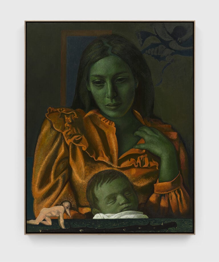Victor Man, Maternity with Legend, 2024, olio su tela. Private collection &copy; Victor Man. Courtesy David Zwirner