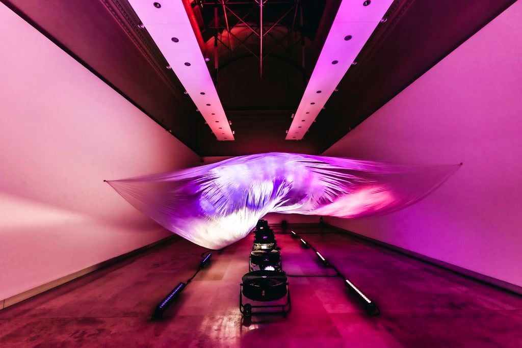Un'installazione al Balloon Museum