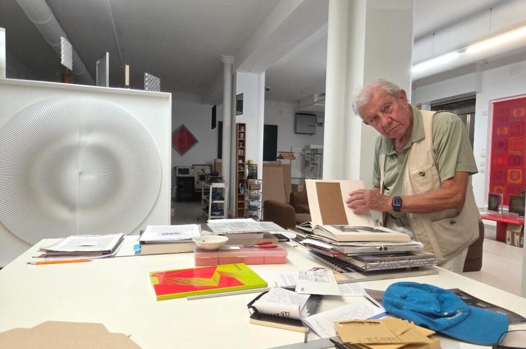 Intervista al grande artista Alberto Biasi in occasione della sua mostra a Roma 