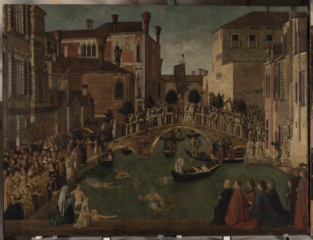 Le tre grandi tele di Carpaccio e Bellini che tornano a raccontare la Venezia del Rinascimento
