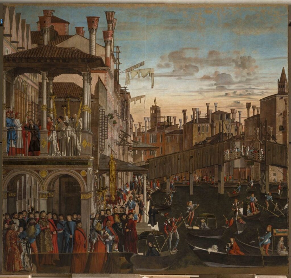 Le tre grandi tele di Carpaccio e Bellini che tornano a raccontare la Venezia del Rinascimento