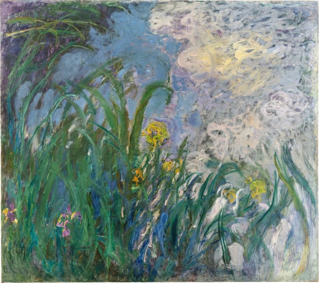 Claude Monet, Iris &copy; Damien Perronnet, Blok Design Group & Art Digital Studio, Sotheby&rsquo;s