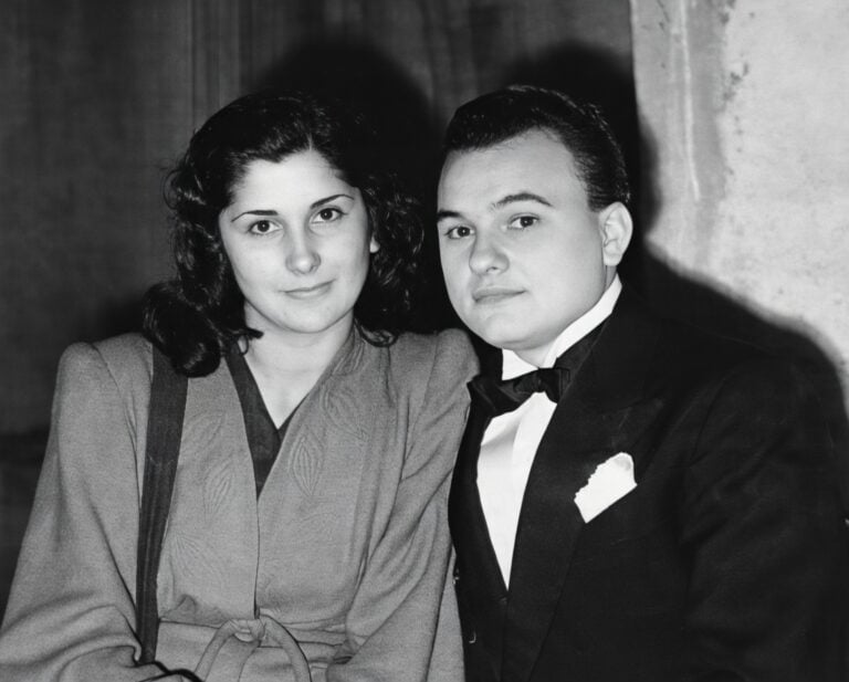 Luciano Tajoli con la moglie Lina il giorno del matrimonio