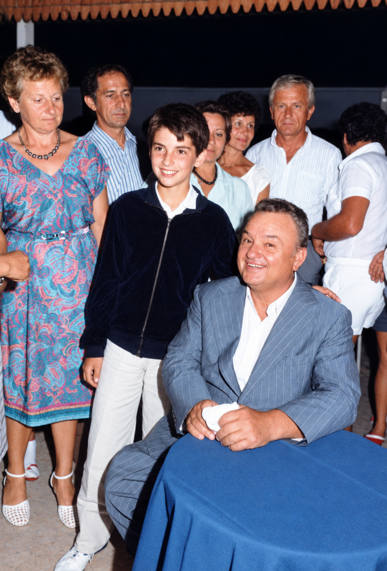 Luciano Tajoli con Stefano Paggioro nel 1984