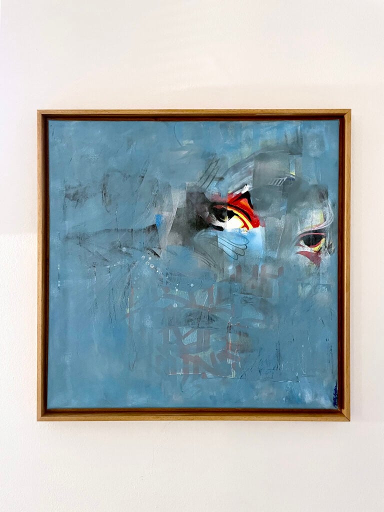 Guido DutyGorn - Masking reality - 2020 - acrilico, smalto e markers su tela - 60 x 60 cm