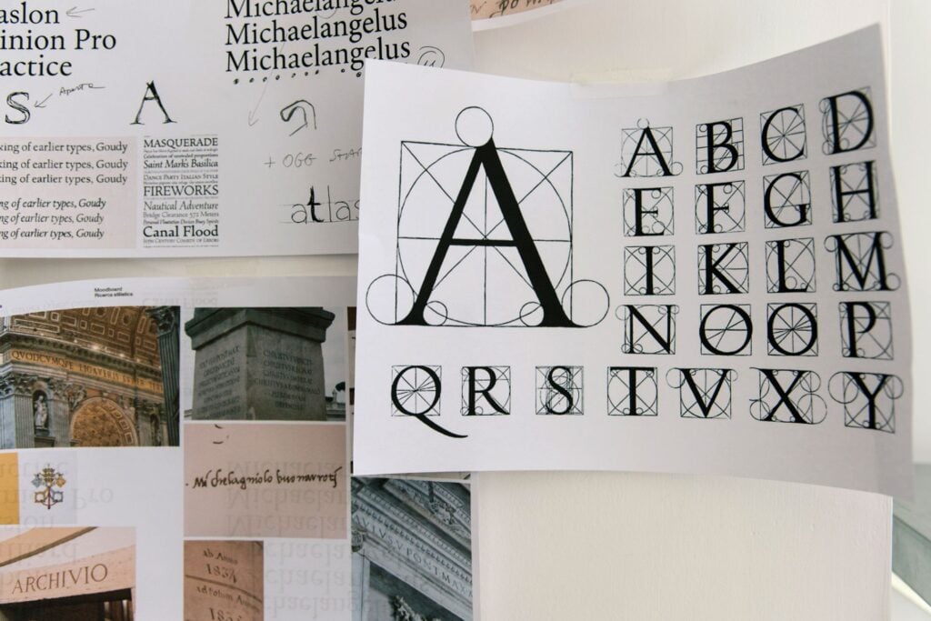 Il font Michelangelus ispirato alla grafia di Michelangelo