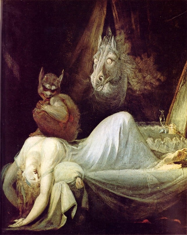 Giulia Cenci, uccidi i tuoi maestri, Johann Heinrich F&uuml;ssli, l'Incubo, 1781, Detroit Institute of Arts