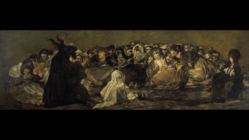 Francisco de Goya y Lucientes, ll Sabba delle Streghe, 1797-98, Museo L&aacute;zaro Galdiano, Madrid, Giulia Cenci, uccidi i tuoi maestri