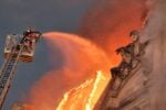 L'incendio del Municipio di Limoges. Courtesy Ville de Limoges