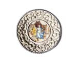 Manifattura di Pavia, Piatto in maiolica policroma, 1693-1704. Courtesy Subert