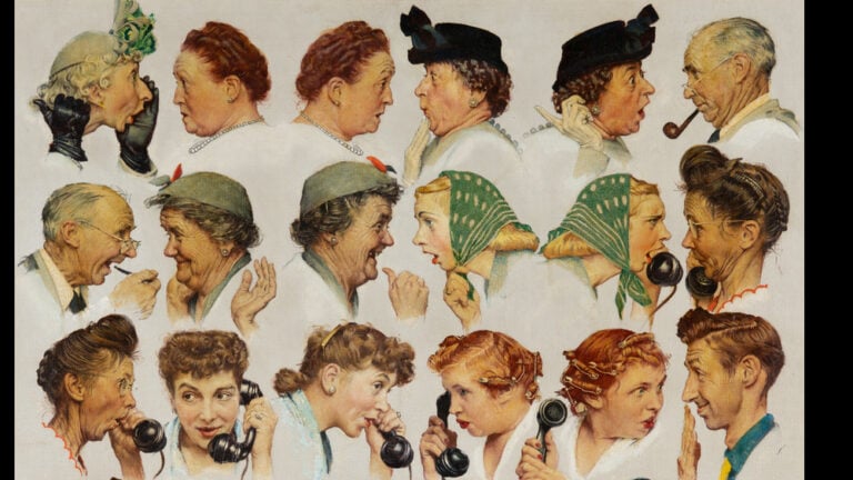 Norman Rockwell, The Gossip Web. Courtesy of Lucas Museum