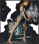 PILLINO (GIUSEPPE DONATI), Senza titolo, Tecnica mista su manifesti applicati su cartone su masonite, 109,5x99 cm