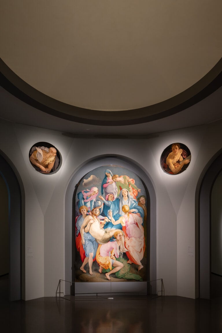 Pontormo, Pala Capponi, Trasporto di Cristo. L'allestimento alle Scuderie del Quirinale