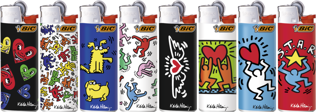 BIC lancia 8 accendini da collezione con le opere di Keith Haring

