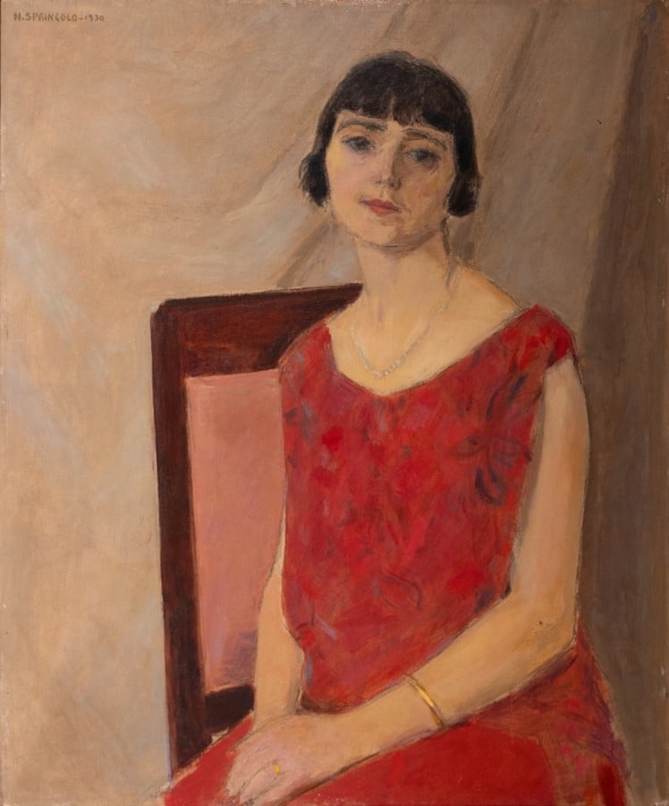 Nino Springolo, Ritratto di giovane signora, 1930, collezione privata