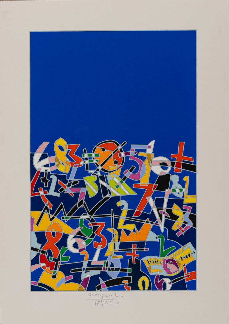 UGO NESPOLO, Senza titolo, Serigrafia su carta Hahnem&uuml;hle, 50x35 cm