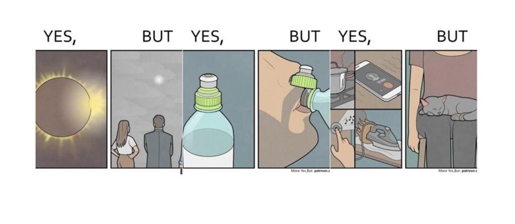 “YES, BUT”. Il geniale profilo Instagram dove un illustratore smaschera le contraddizioni del presente